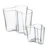 Iittala AALVAR AALTO Wazon do Kwiatów 10 cm i 16 cm 2 Szt. Przezroczysty